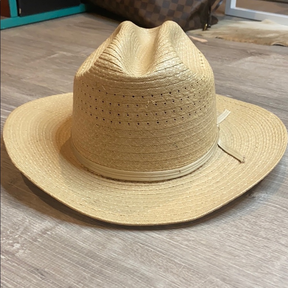 Vintage Goorin Bros Straw Fedora “Cattleman” Hat 7